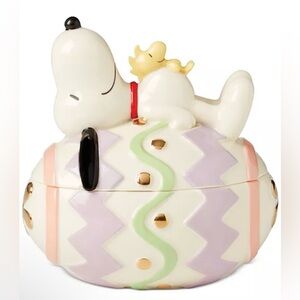 Lenox Peanuts Snoopy & Woodstock Covered Candy Dish Porcelain